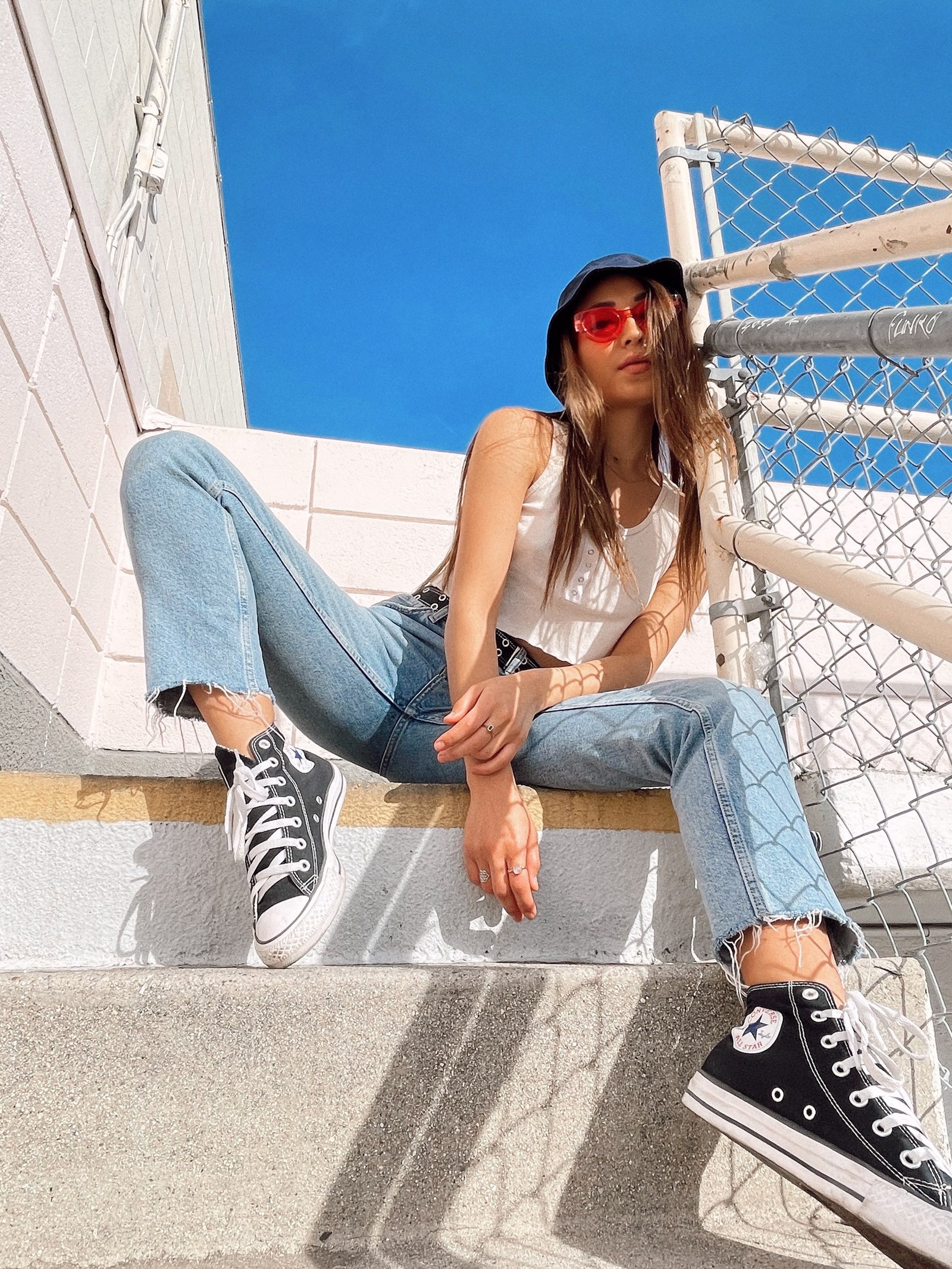 Akane Millan — rooftop denim